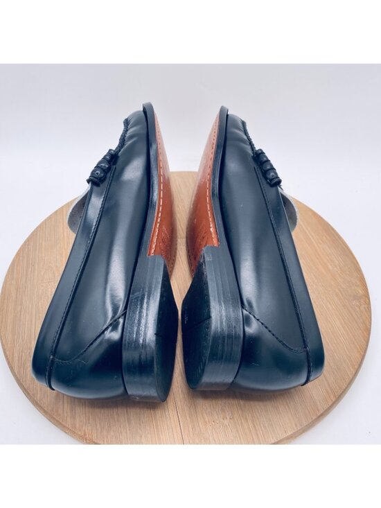 Vintage G H Bass Weejuns Shoes Mens 11.5 Black Penny Leather Larson Loafers main image 4